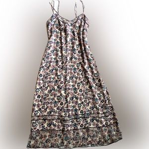 rag & bone Dress Silk Floral Purple, Lavender, Teal